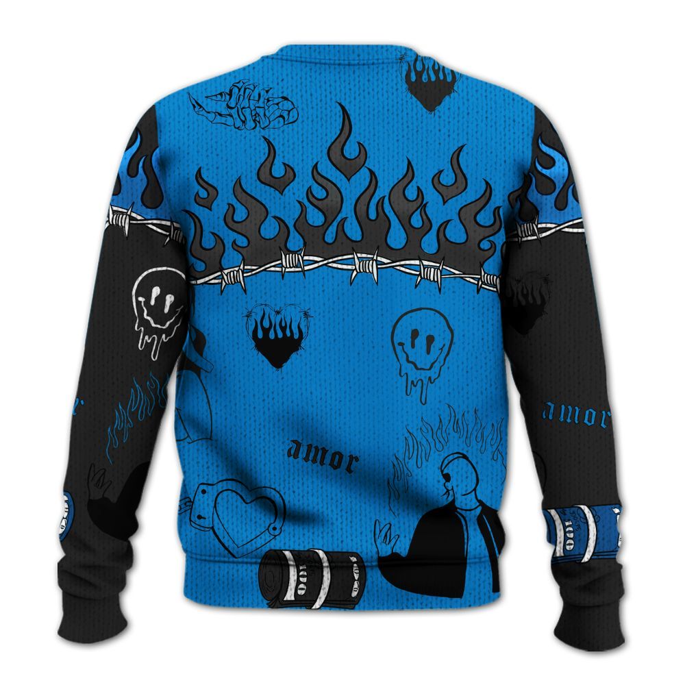 Sweater To Match High OG FragmentxULA White Black 1s - Snake Trust No One Graphic