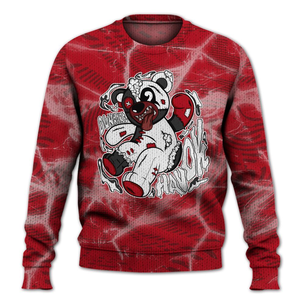 Knitted Sweater To Match Bred Velvet 11s - Havok Bear