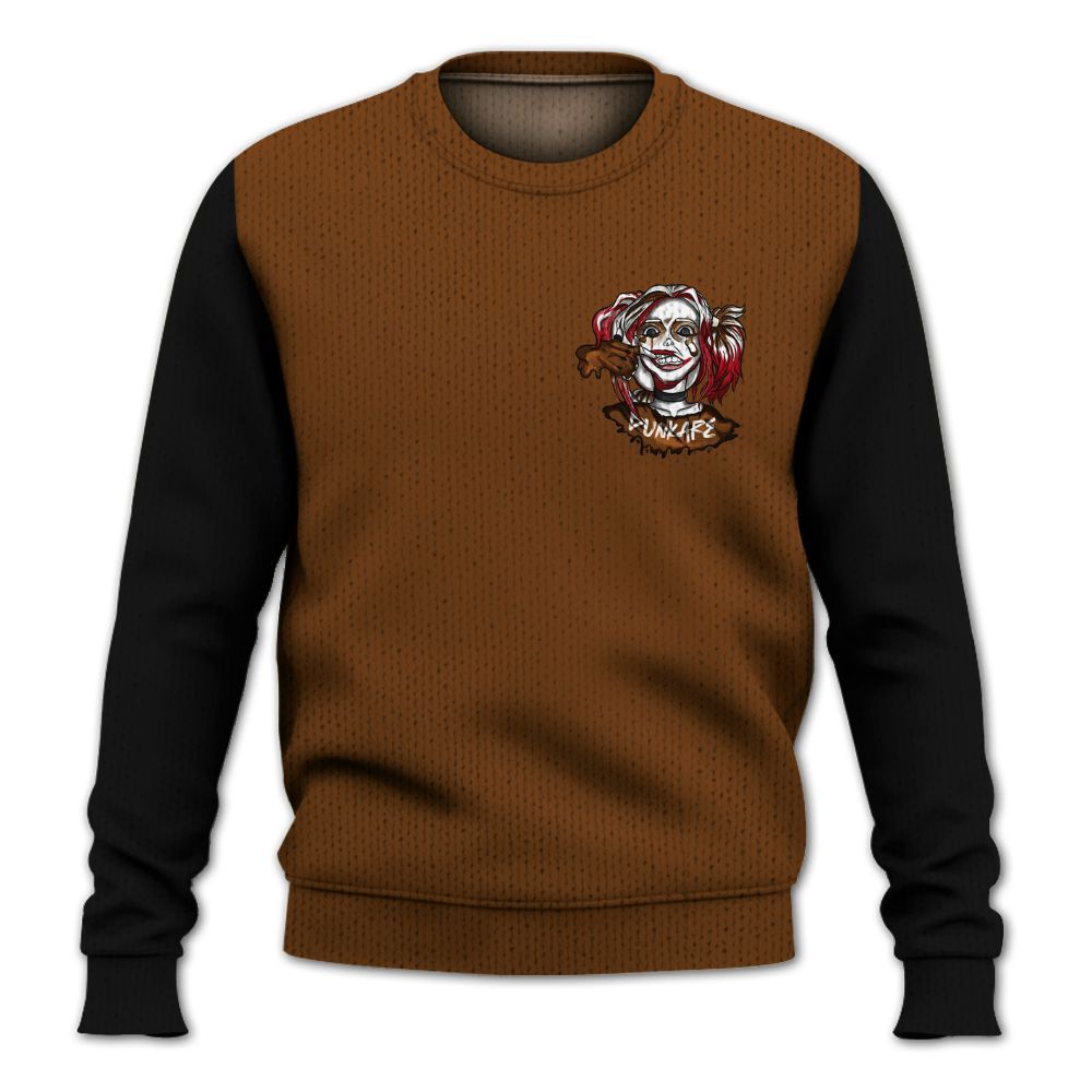 Knitted Sweater To Match Archaeo Brown 5s, Custom Name Bad Girl HAHA