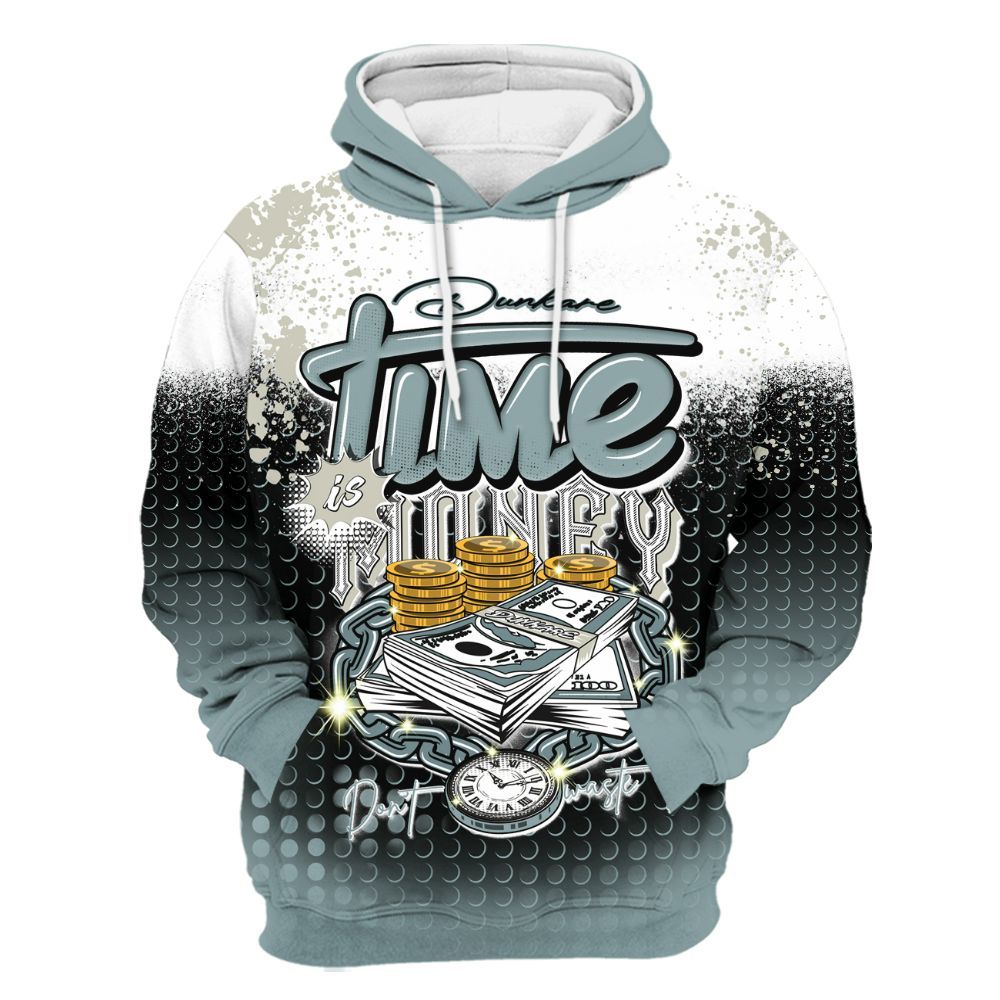 Hoodie To Match AMM Low 17s - Halftone Time Is Money All Over Print