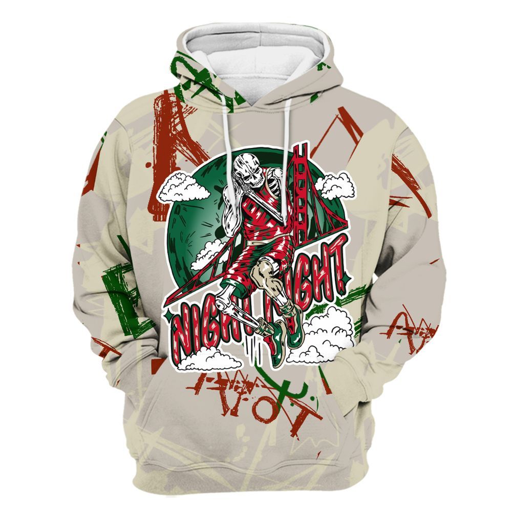Hoodie To Match El Grito 5s - Seeya Skeleton Messyz All Over Print