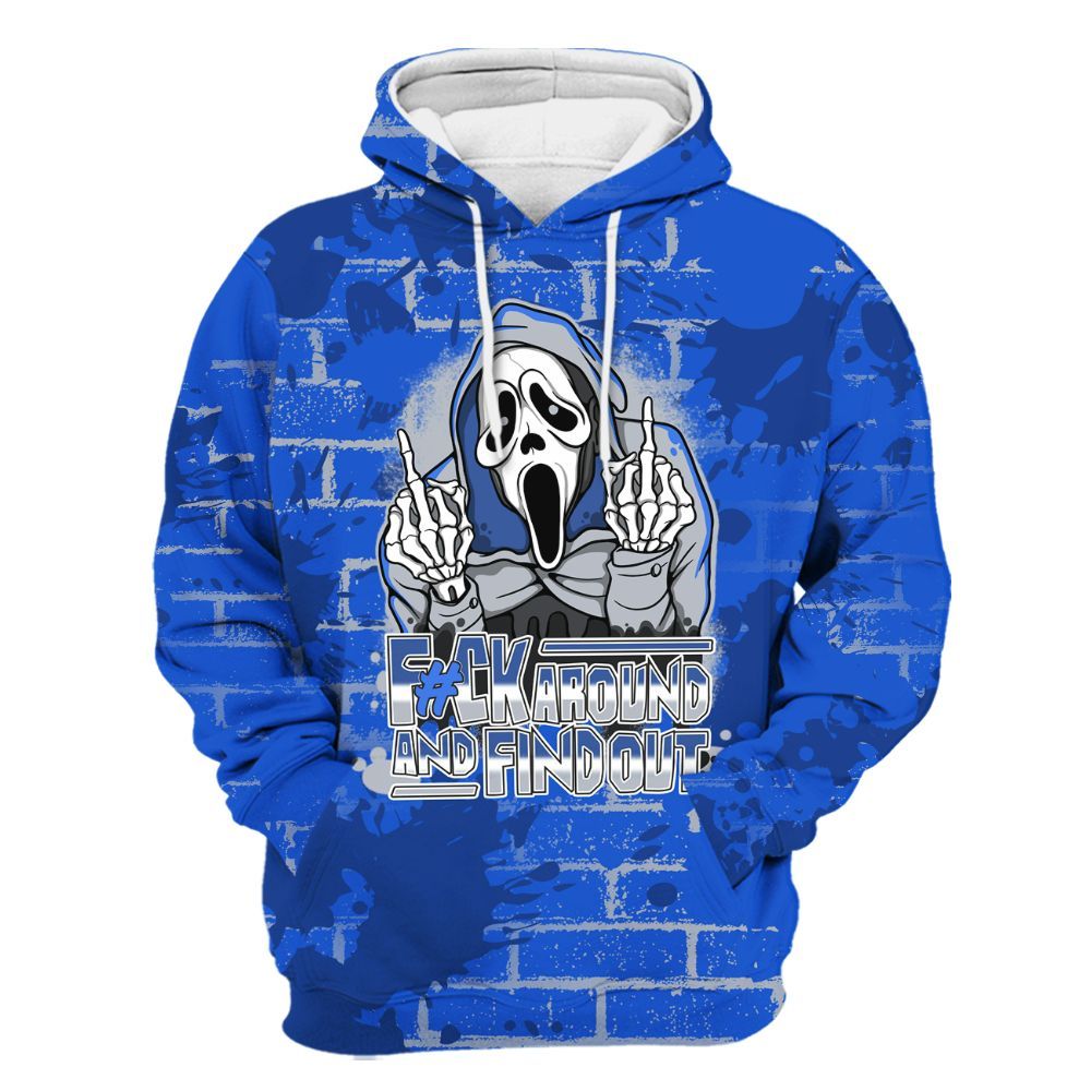 Hoodie To Match Air Foamposite One Royal - F#CK And Find Out Graphic Halloween All Over Print