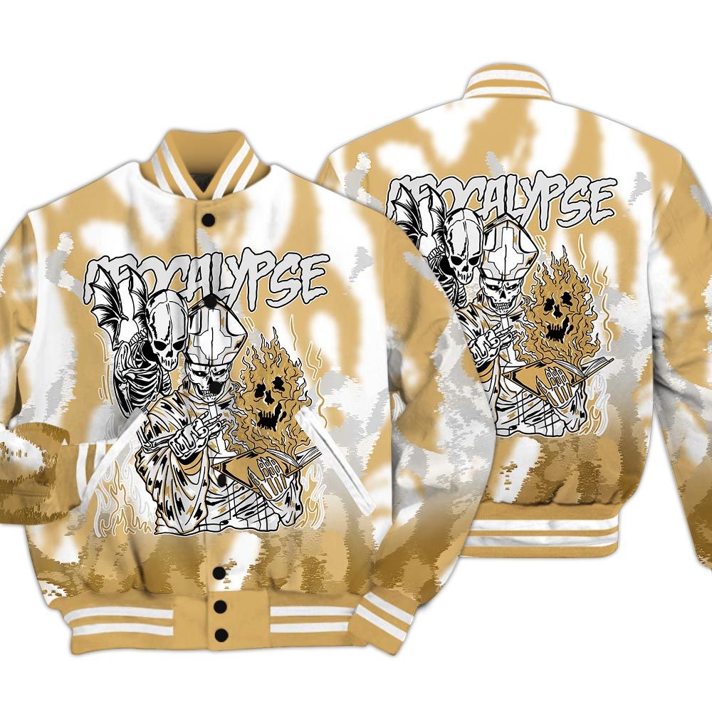 Varsity Jacket To Match Craft Paris 6s - Apocalypse Skeleton Burn Varsity Jacket Unisex
