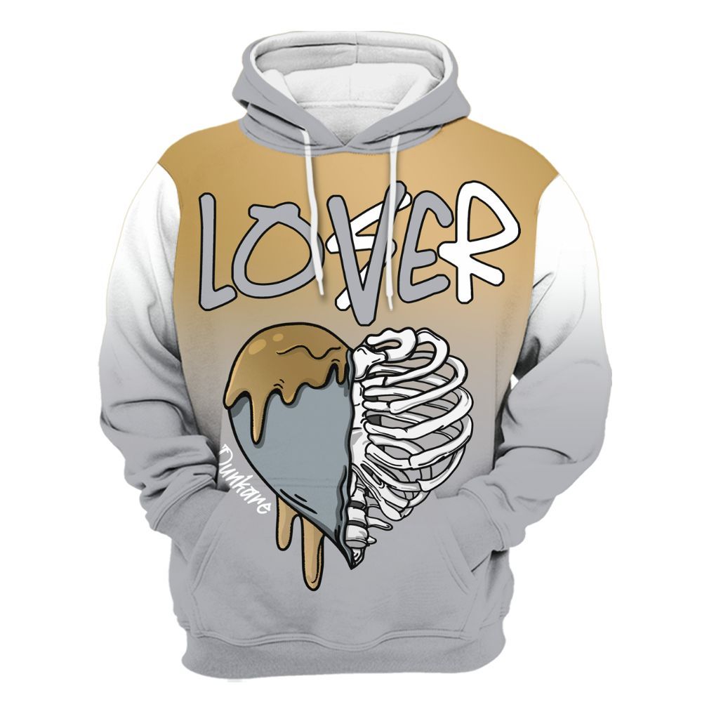 Hoodie To Match Retro High OG Cool Grey 1s - Loser Lover Dripping All Over Print