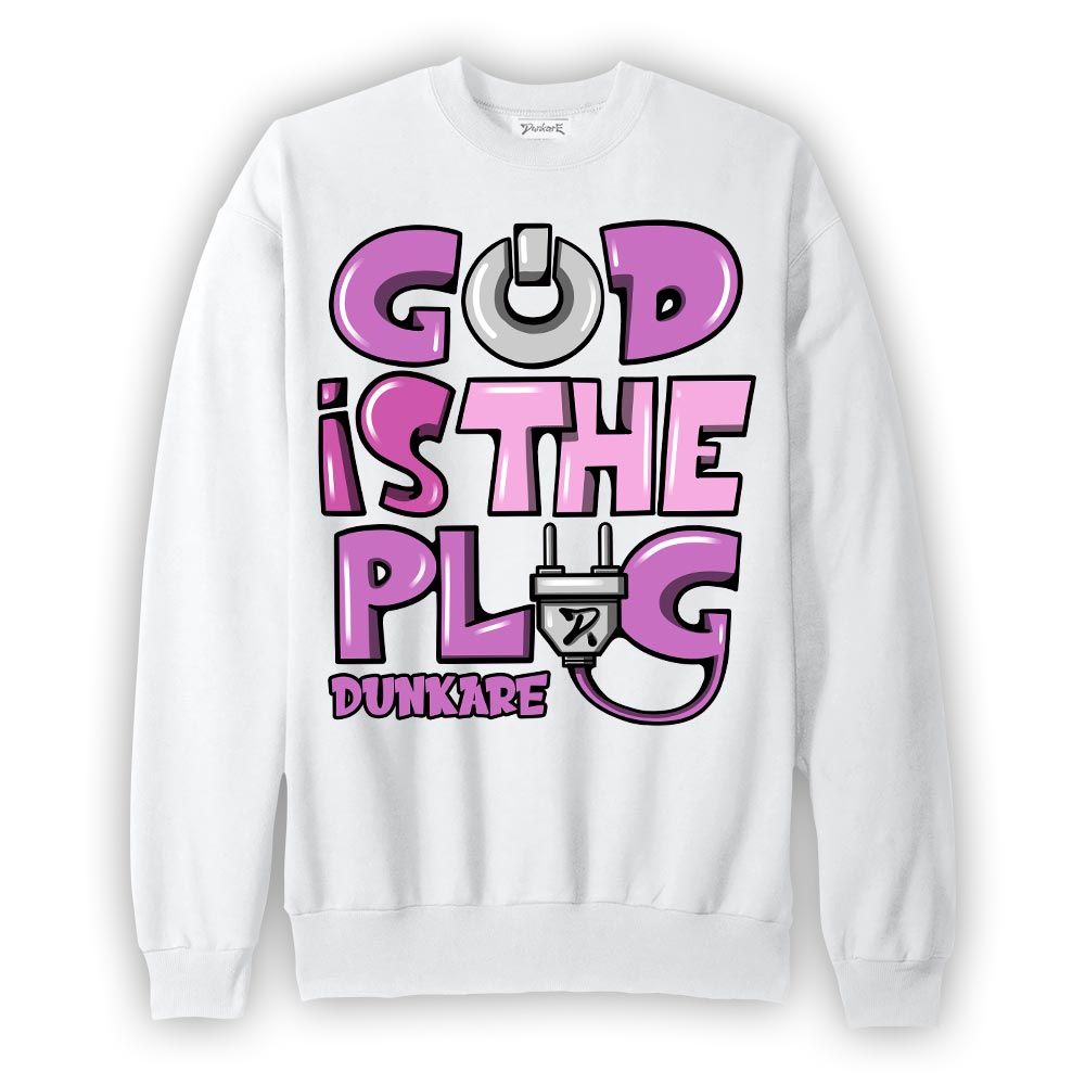 Sweatshirt To match Hyper Violet 4s Sweatshirt - God Is The Power Cord Graffiti Graphic