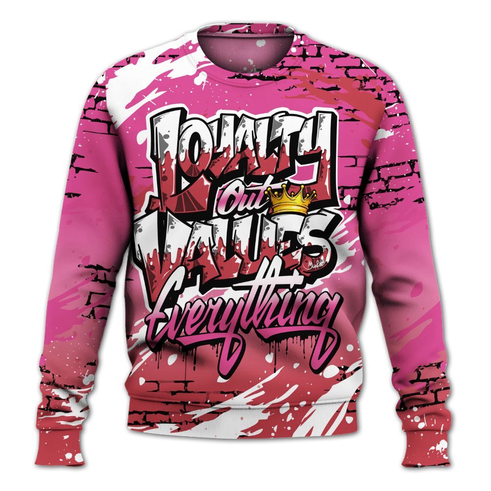 Sweatshirt To Match KD 4 Aunt Pearl - Values Of Loyalty Drip All Over Print