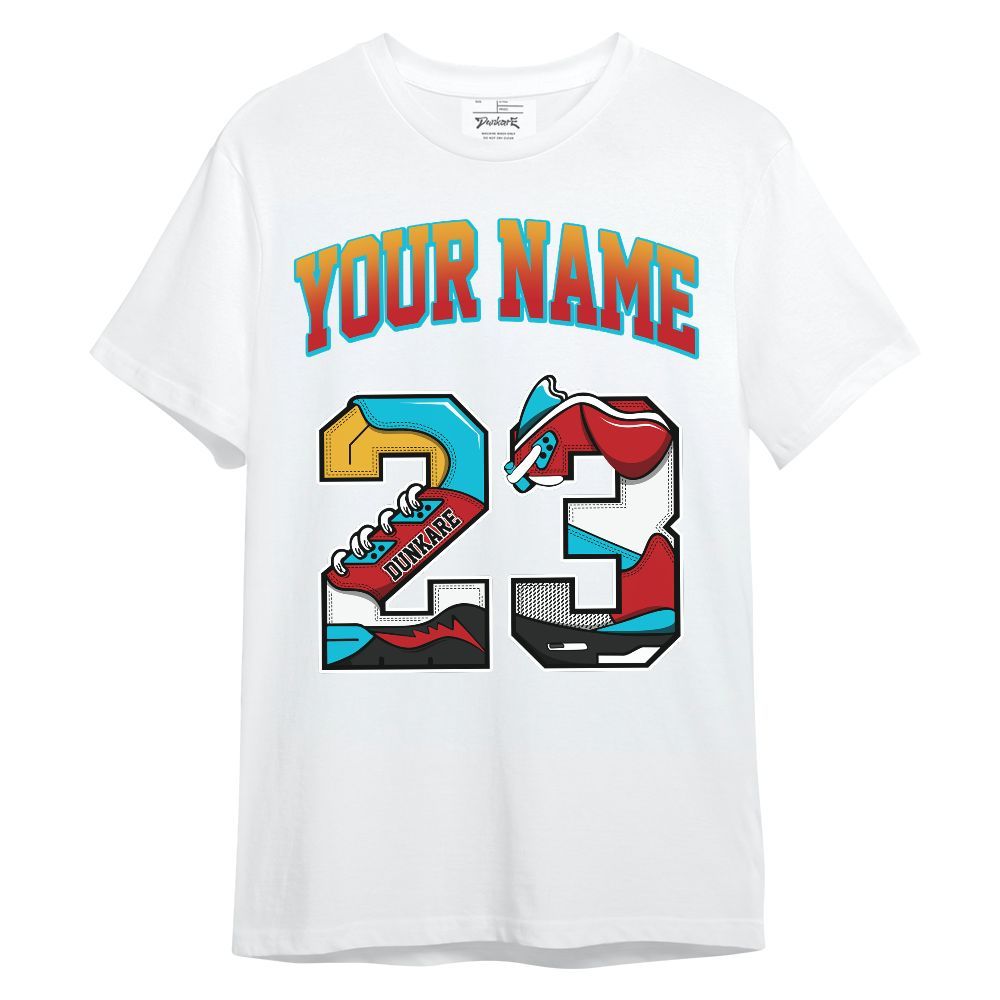Shirt To Match Dunk Low Fruity Pebbles - Custom Name Number 23 5s Unisex Shirt