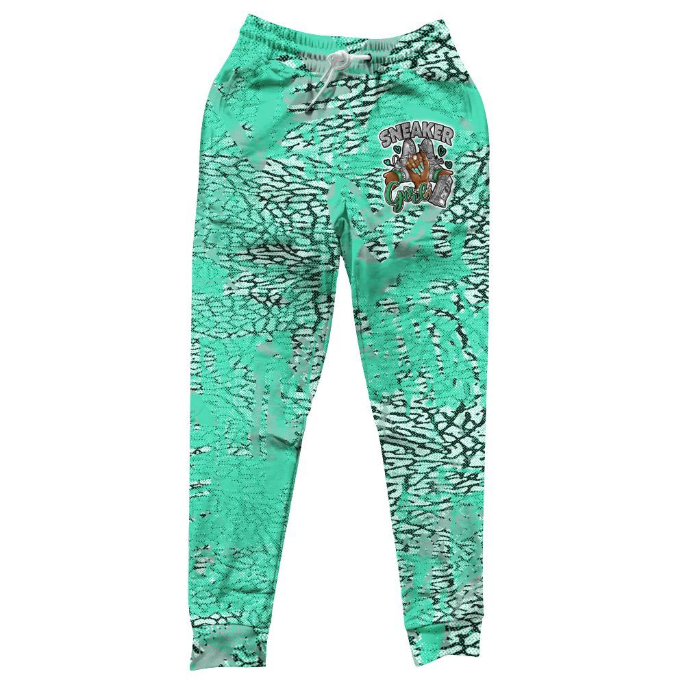 Sweatpant To Match Black Green Glow 3s - Sneakerz Girlz All Over Print