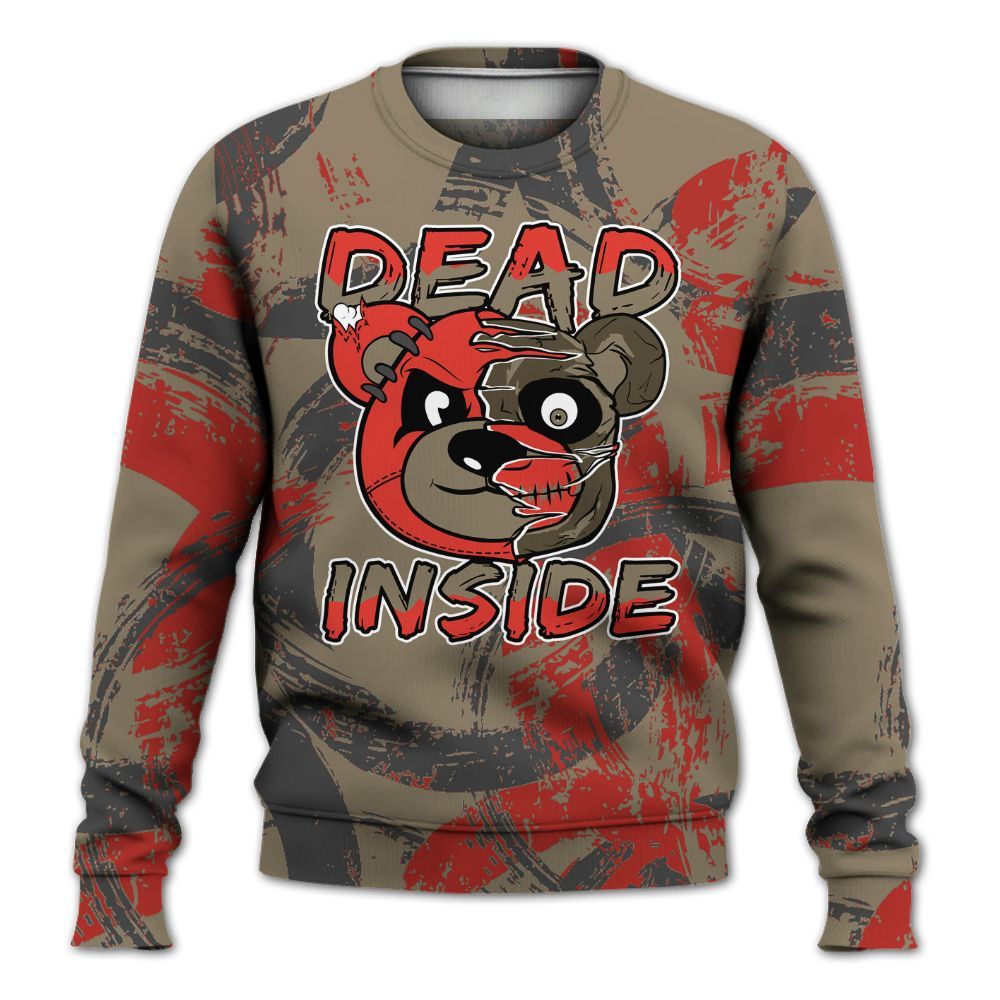Sweatshirt To Match Olive 9s - Lifeless Bear Circle Slpash All Over Print