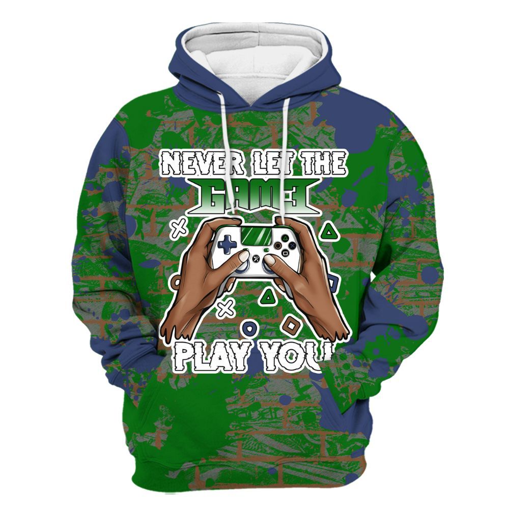 Hoodie To Match Midnight Navy 13s - PlayGame Human Brick All Over Print