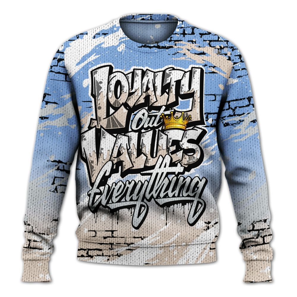 Knitted Sweater To Match Air Max 1 Royal Pulse - Values Of Loyalty Drip