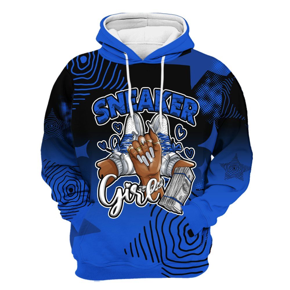 Hoodie To Match Air Foamposite One Royal - Sneakerz Girlz Unique Starz All Over Print