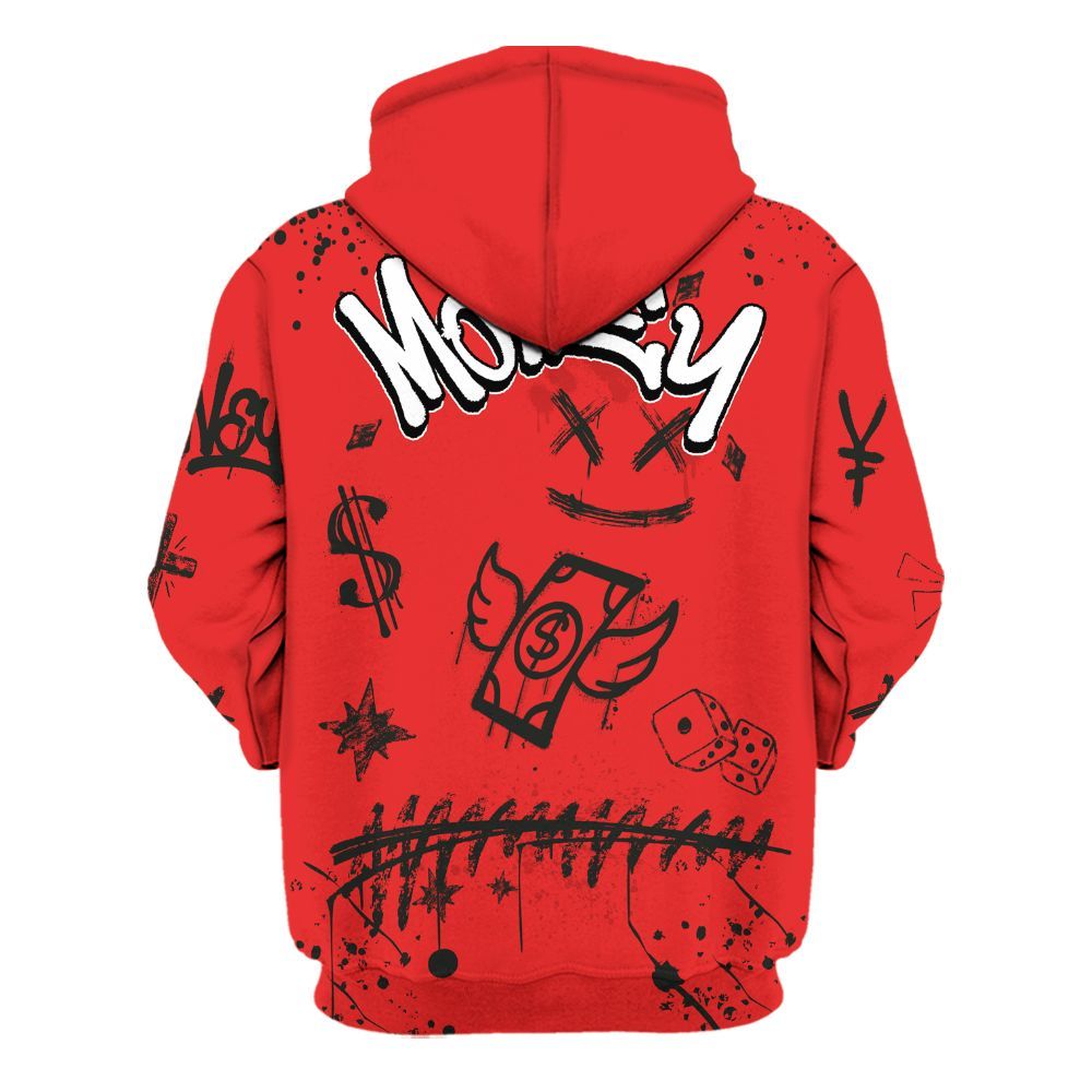 Hoodie To Match Red Thunder 4s - Everybody Paid In Full Crayon All Over Print