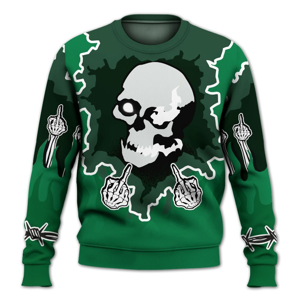 Sweatshirt To Match Pine Green 13s - F Around Find Out Graphic Trapped All Over Print