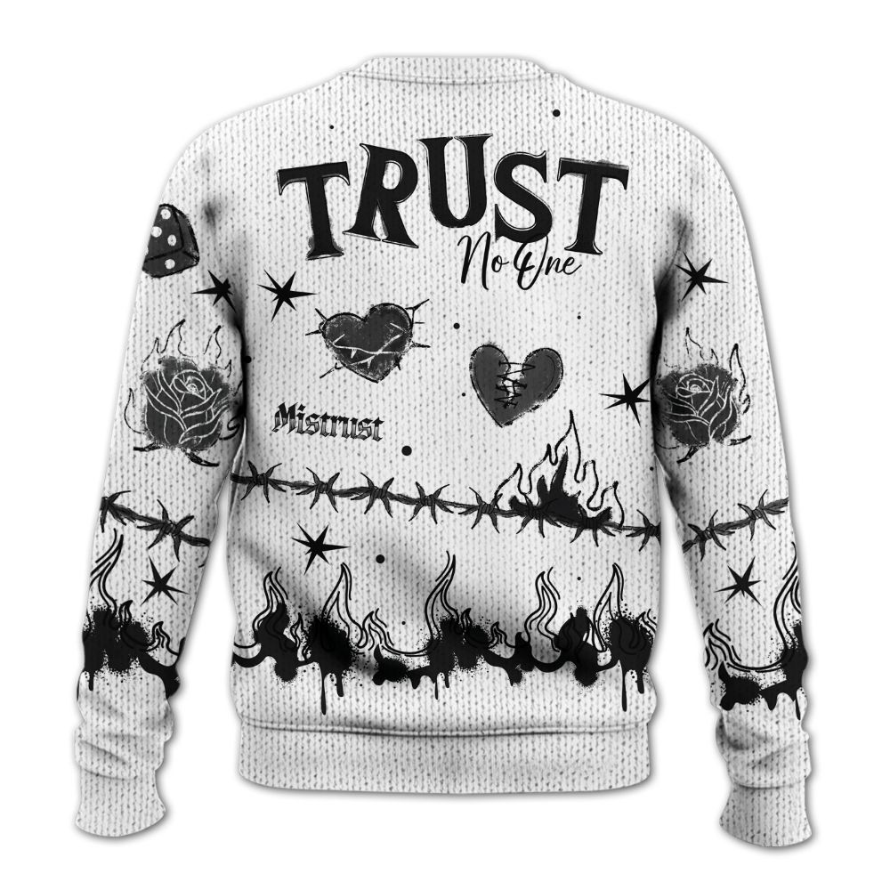 Knitted Sweater To Match Kobe 9 Protro Halo - Trust No One Snake-Bite Doodle Crayon