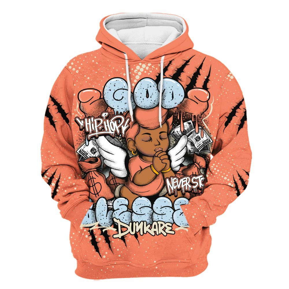 Hoodie To Match DJ Khaled Crimson Bliss 5s - God Blessed All Over Print