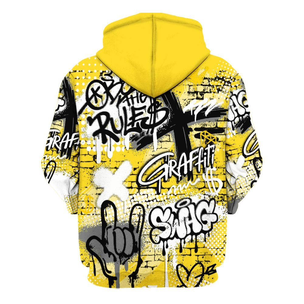 Hoodie To Match Retro Thunder 4s - True It Real Graffiti Streetwear All Over Print