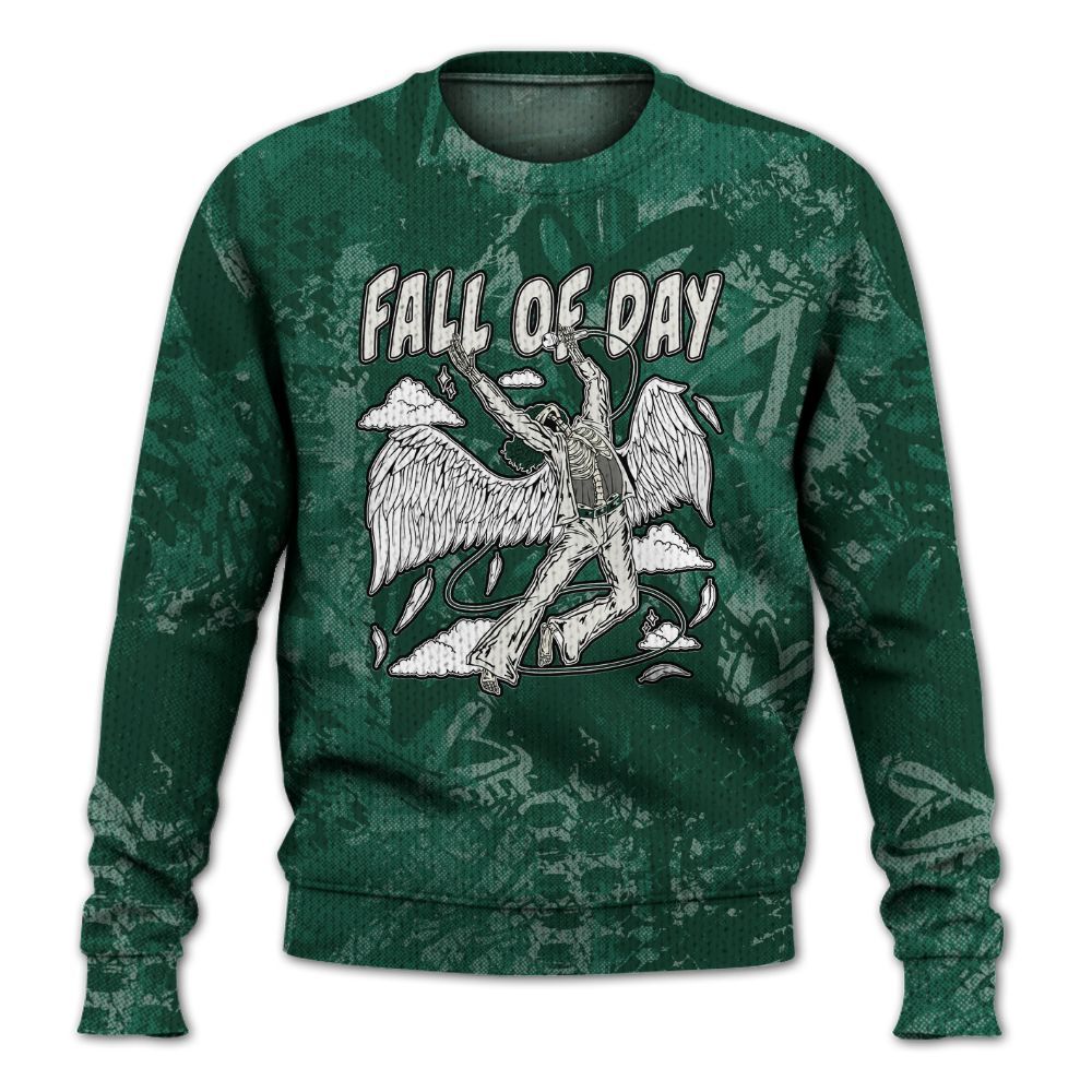 Knitted Sweater To Match Oxidized Green 4s - Fall Of Days Skeleton Heart