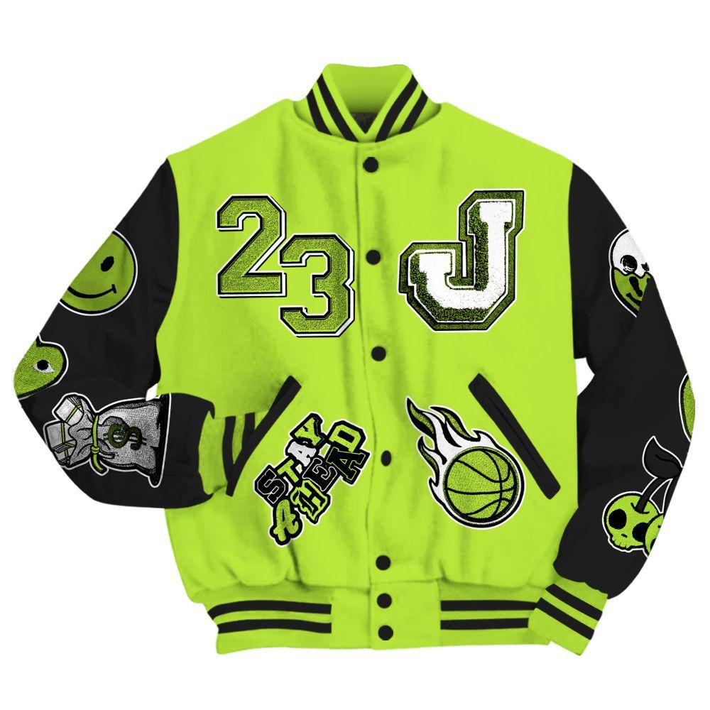 Varsity Jacket To Match Air Force 1 Low Dance Volt - Hustles Money Number 23 All Over Print