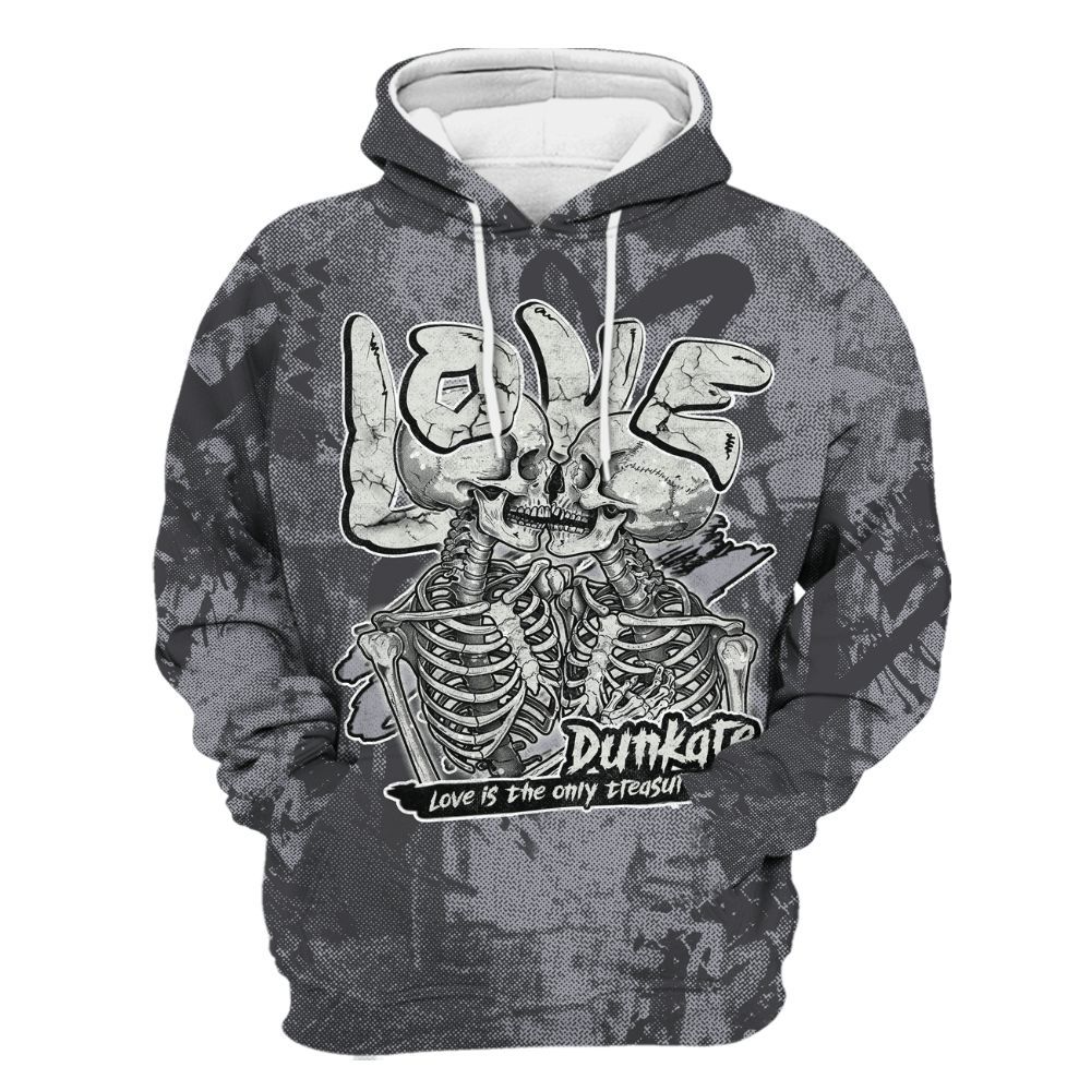Hoodie To Match Fear 4s - Skull Love All Over Print