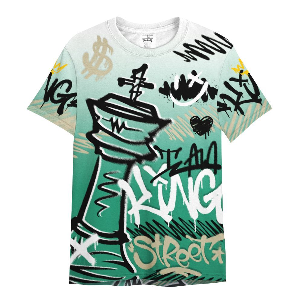 Shirt To Match Pine Green 4s - Street King Chess Streetwear All Over Print