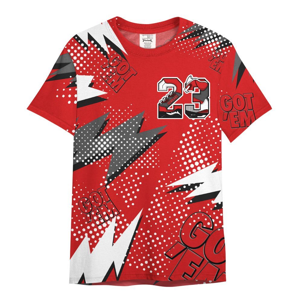 Shirt To Match Low Bred 11s - Custom Name Number 23 5s All Over Print