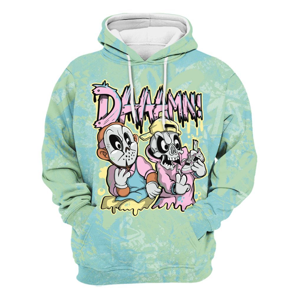 Hoodie To Match SB Dunk Low Visty - Damn Shoe Graphic Heart Grunge All Over Print