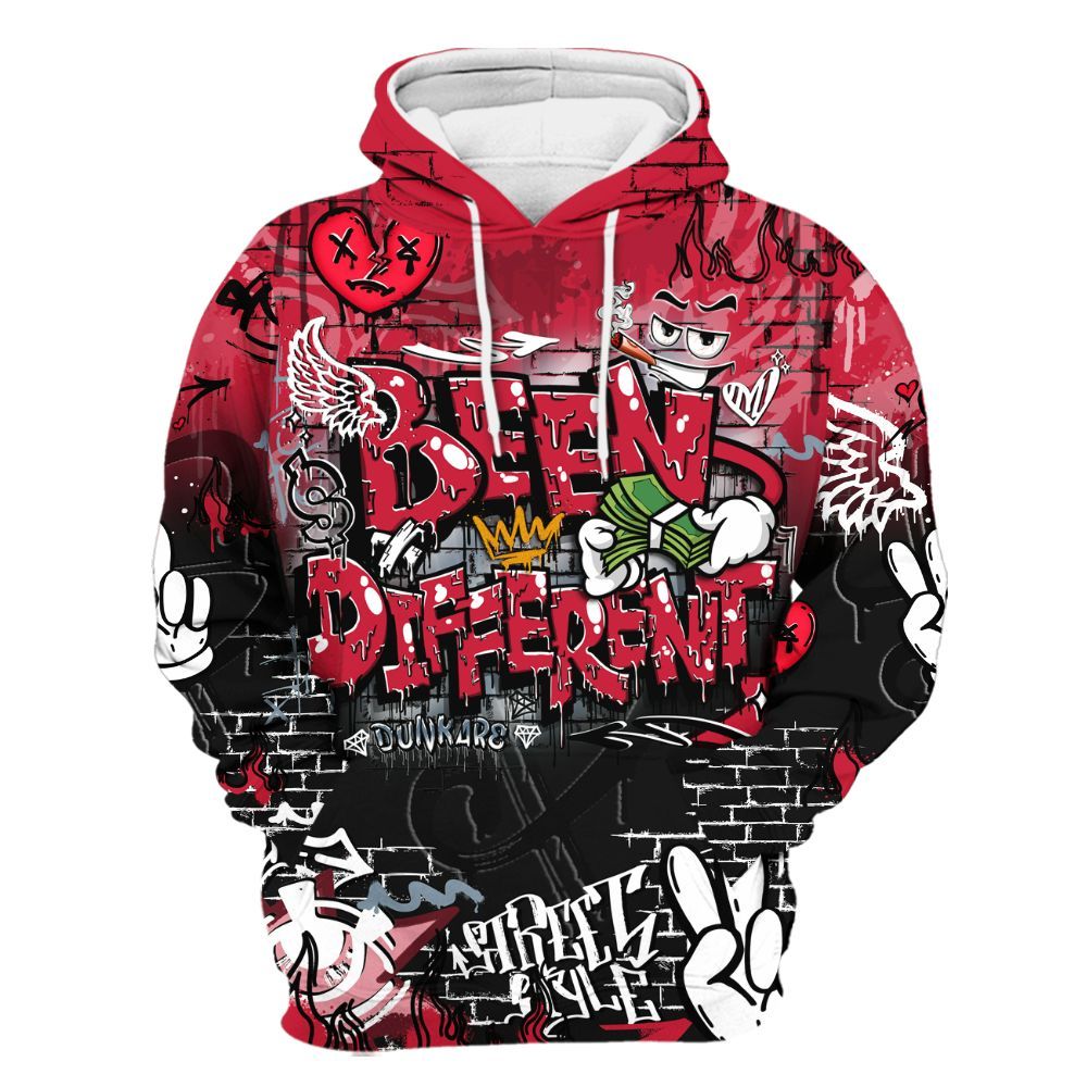 Hoodie To Match Retro Infrared Salesman 6s - Been Dif2erent Drip Graffiti All Over Print
