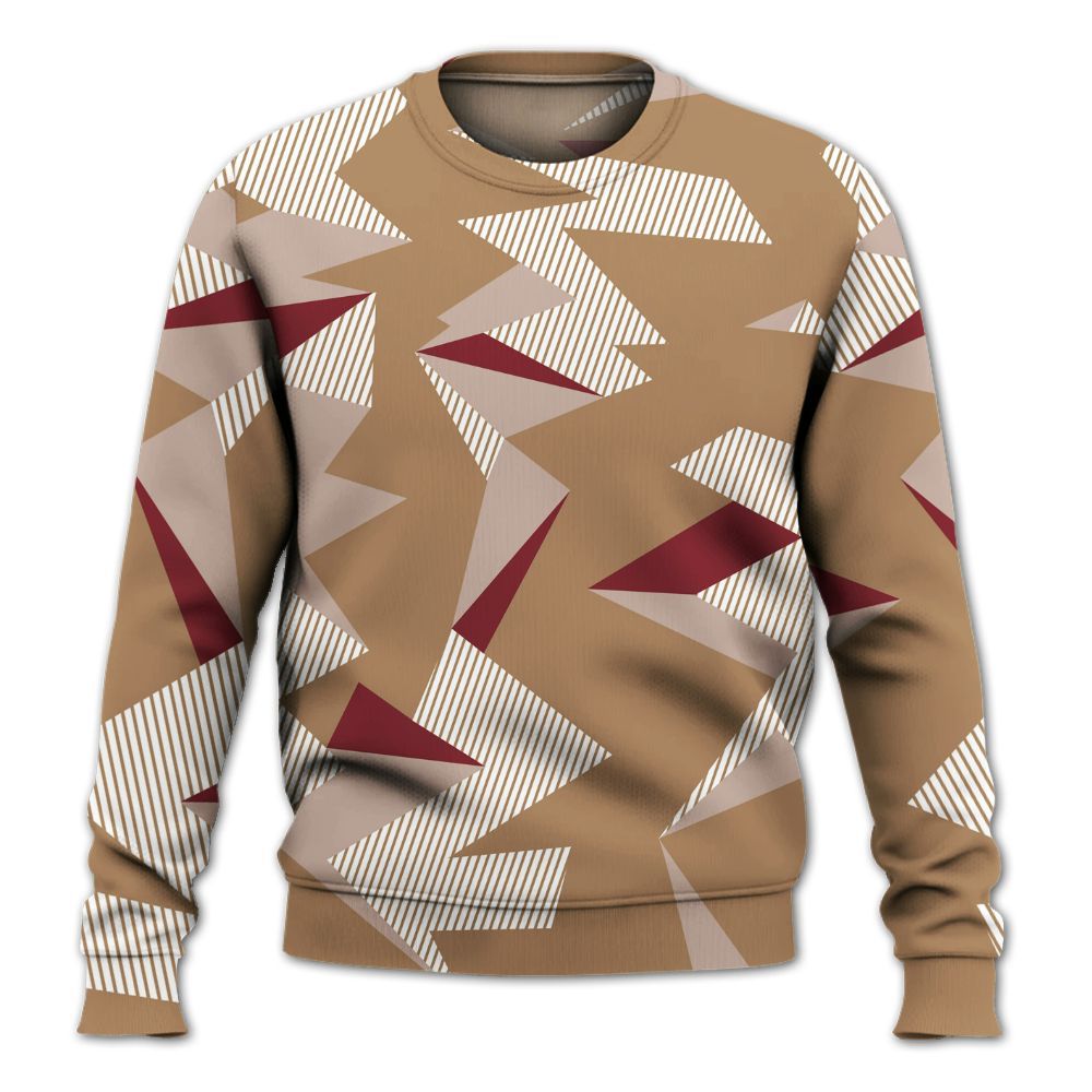 Sweatshirt To Match Kobe 4 Gold Medal - Geometric Camouflage Pattern All Over Print