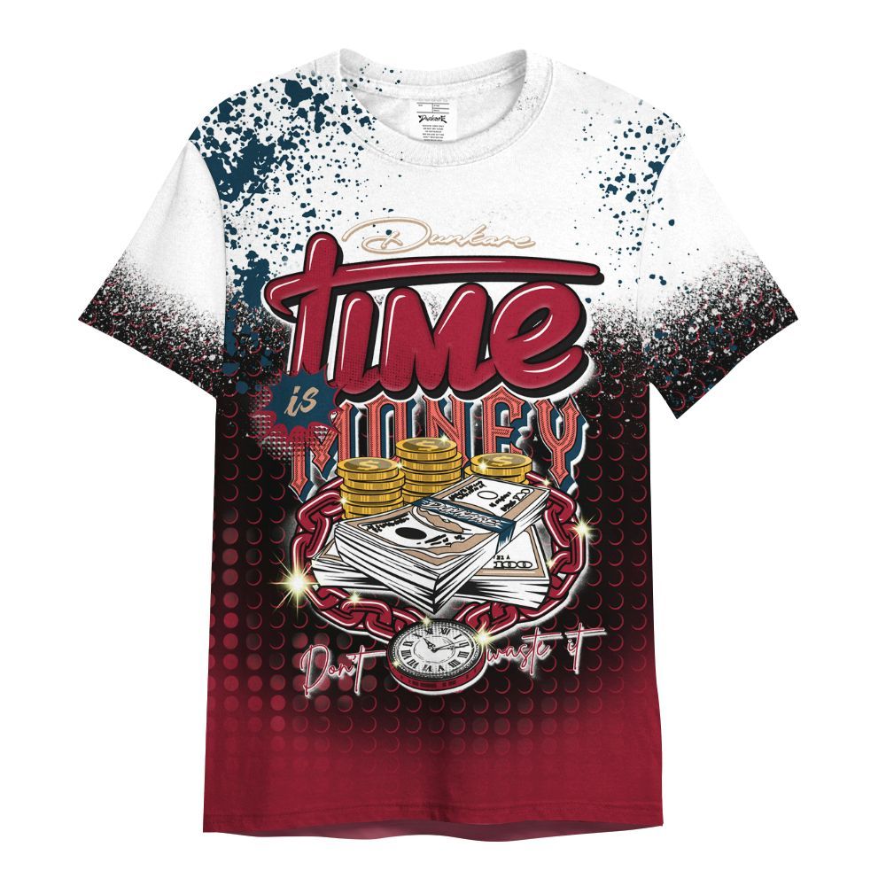 Shirt To Match Mid Multi Color 2022 1s - Halftone Time Is Money All Over Print