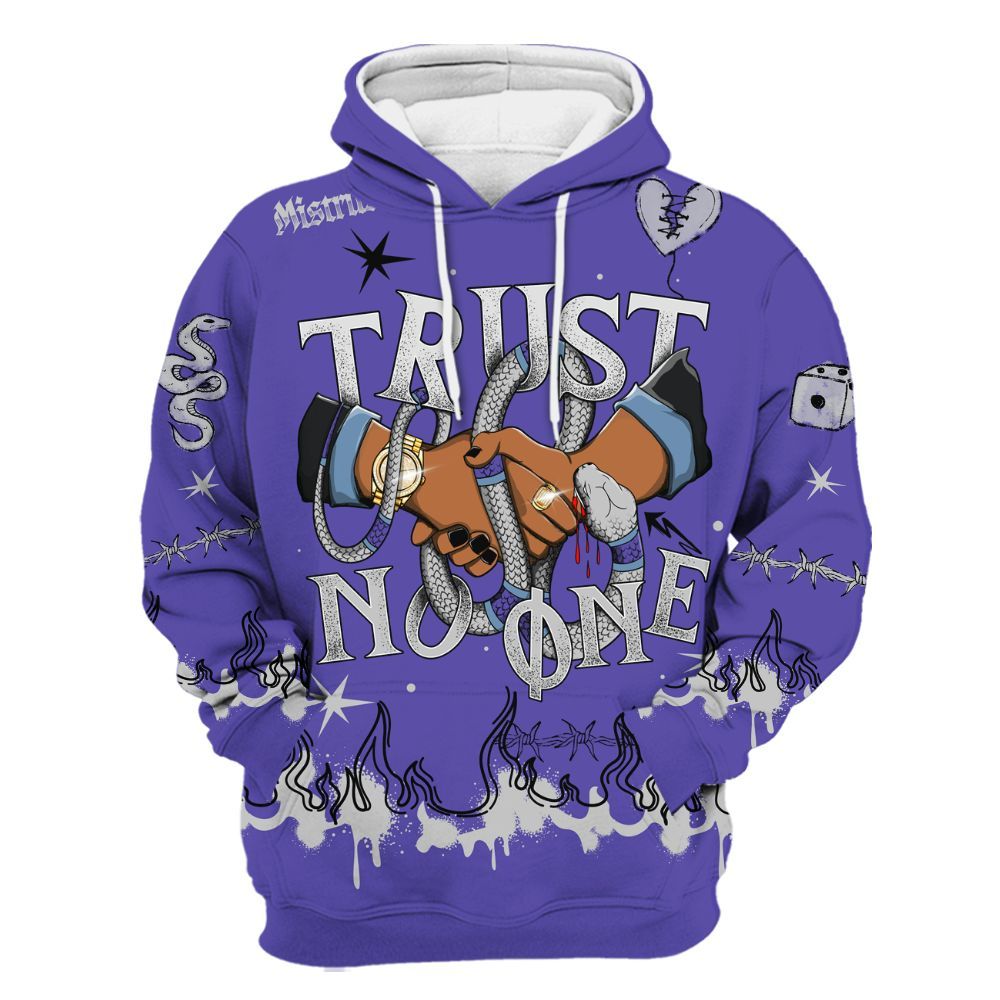 Hoodie To Match Retro Concord 5s - Trust No One Snake-Bite Doodle Crayon All Over Print