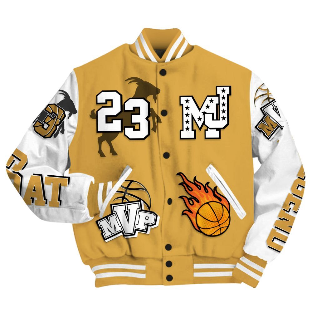 Varsity Jacket To Match Low OG Rookie Of The Year 1s - 23 Goat MVP Basketball All Over Print