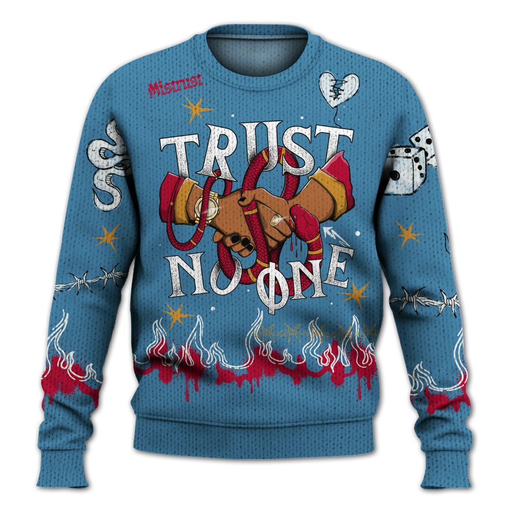 Knitted Sweater To Match GS Messy Room 4s - Trust No One Snake-Bite Doodle Crayon