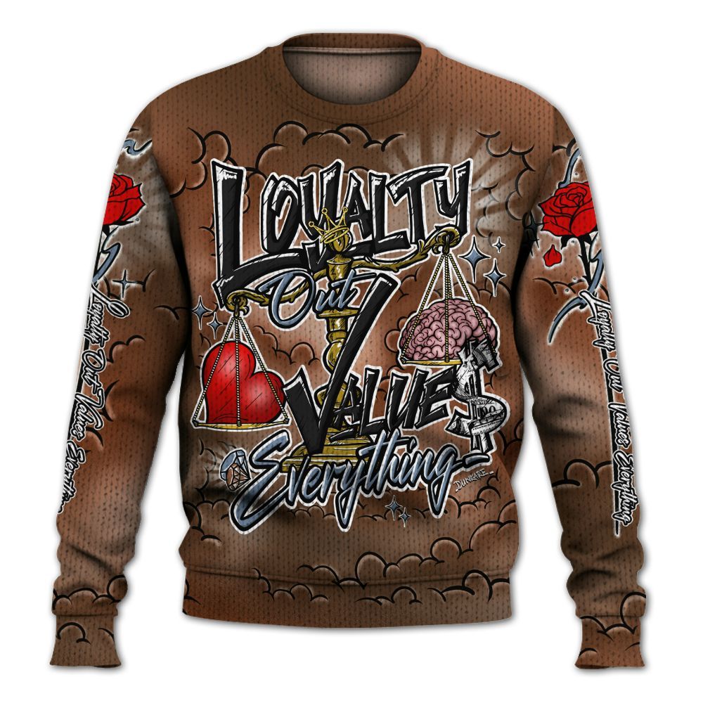 Sweater To Match Air Foamposite Metallic Copper - Loyalty Wins Everything Graphic