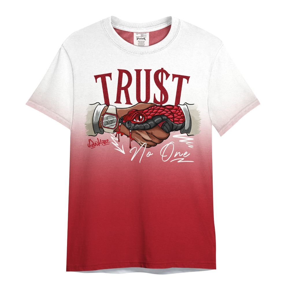 Shirt To Match Mid Red Cracked Leather 1s - Trust No One Drip All Over Print