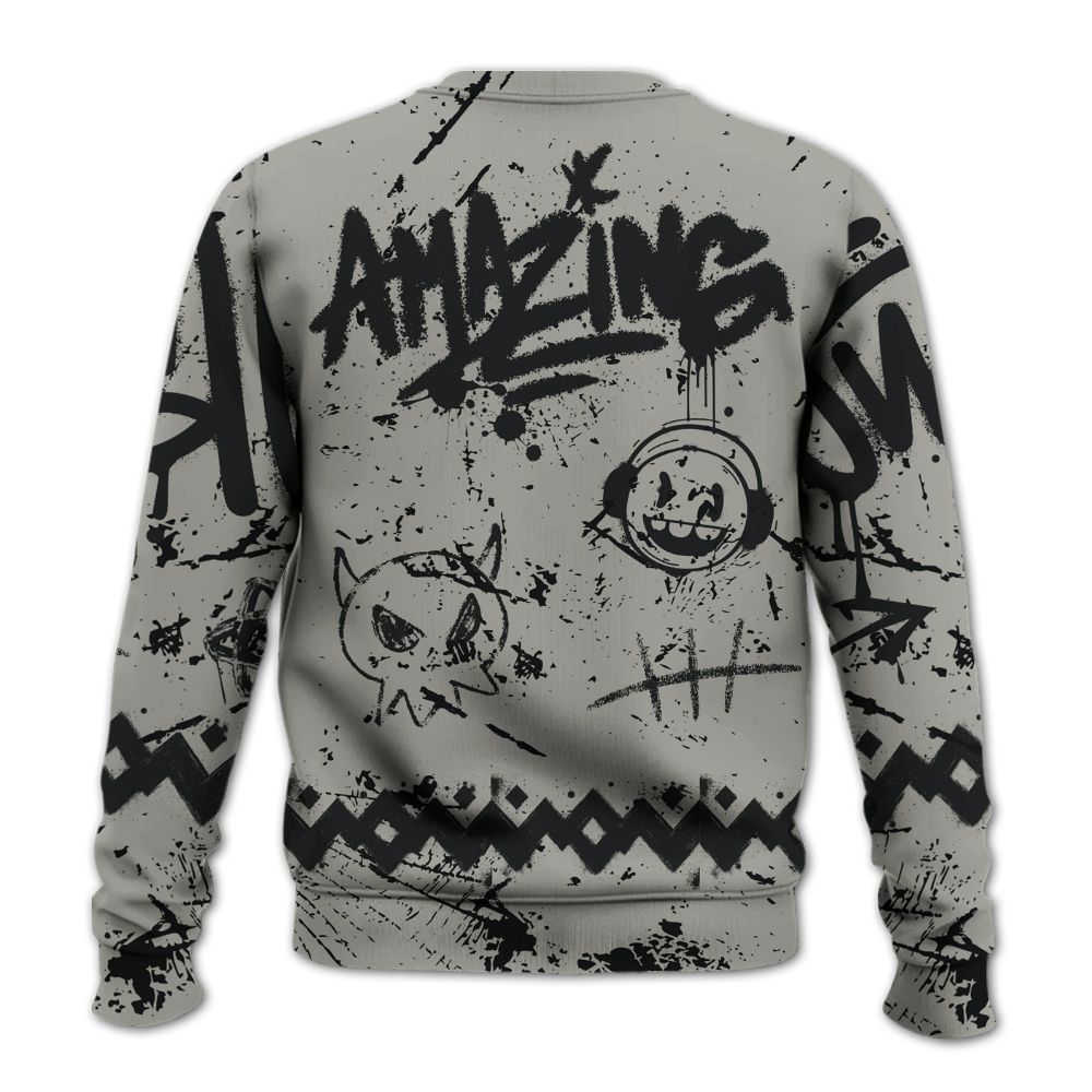 Sweatshirt To Match High Satin Shadow 1s - Friday Sneaker Crayon All Over Print