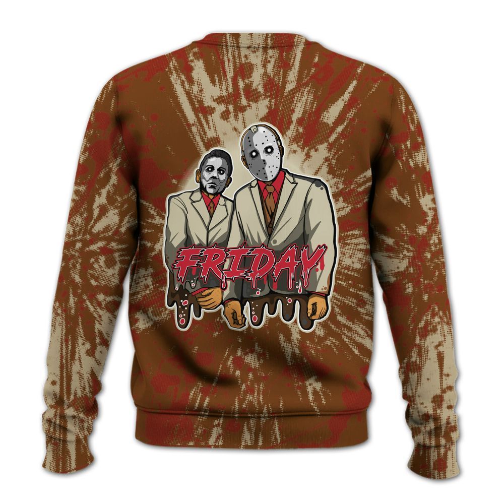 Sweatshirt To Match Archaeo Brown 5s - Friday Halloween Graphic Luxury All Over Print