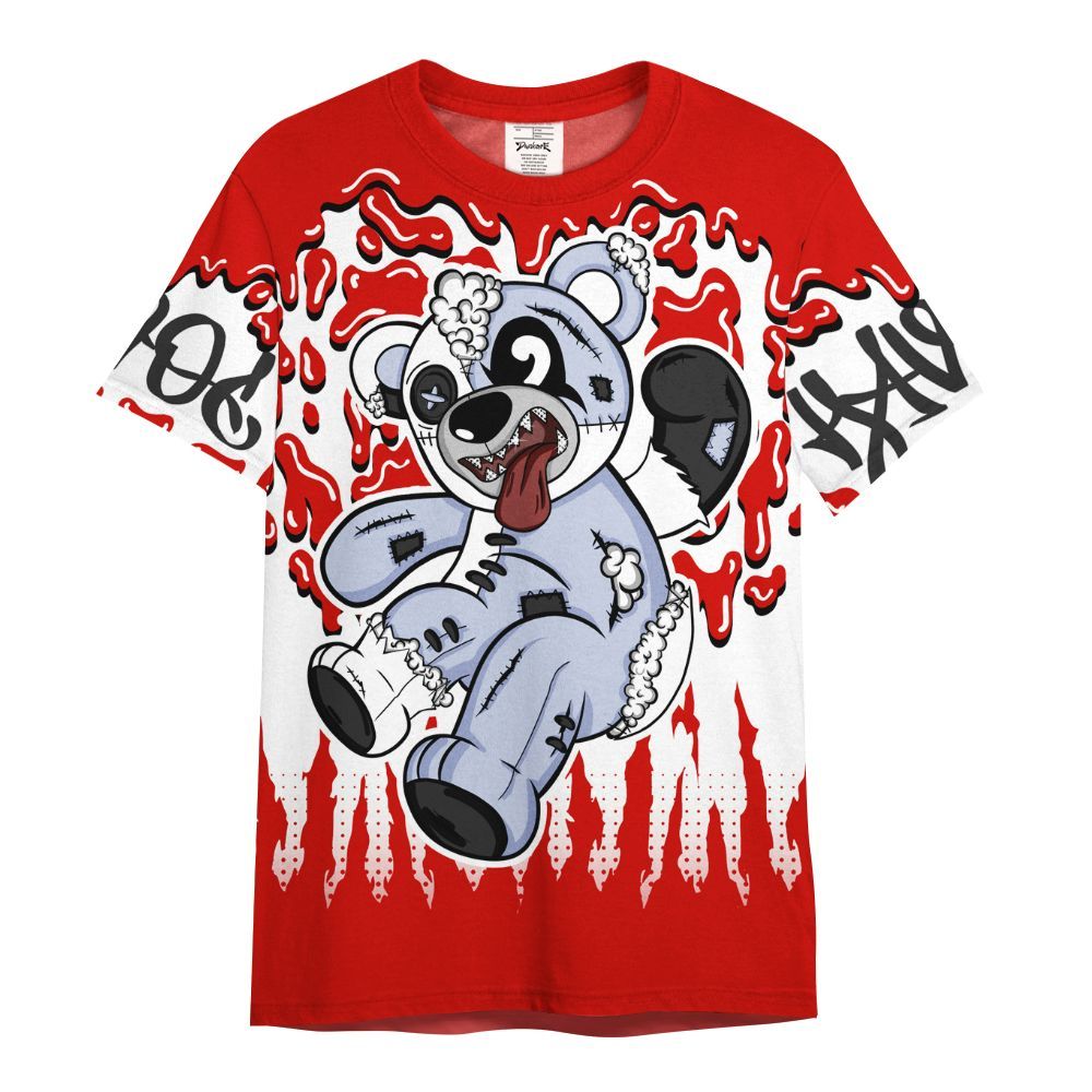 Shirt To Match Fire Red 6s - Havok Bear Dripping All Over Print