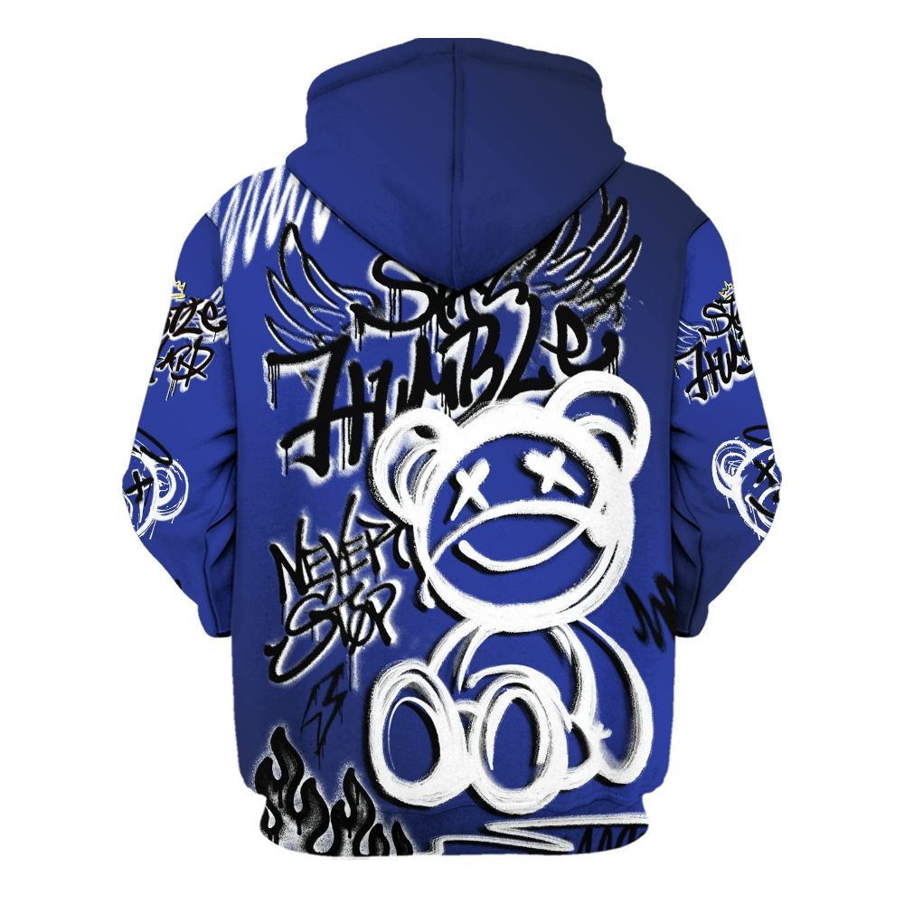 Hoodie To Match Air Max Plus Black Racer Blue - Humble Drip Streetwear Graffity All Over Print