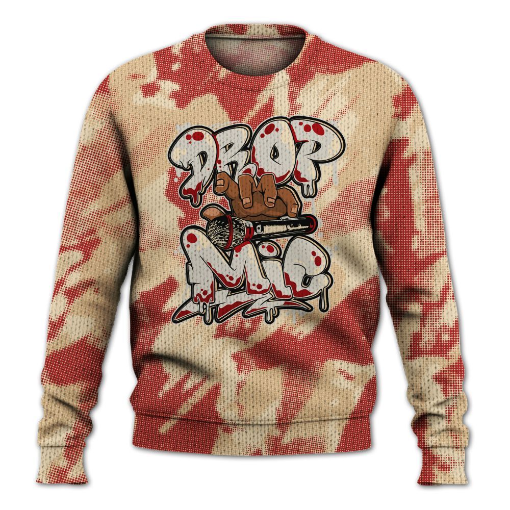 Knitted Sweater To Match Dunk Low Strawberry Waffle - Drop Mic Abstract