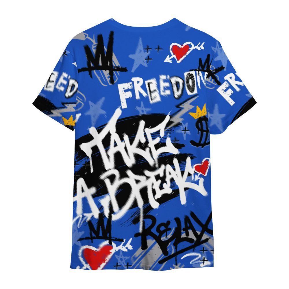 Shirt To Match Retro Stealth 5s - Take Break Freedom Graffiti Streetwear All Over Print