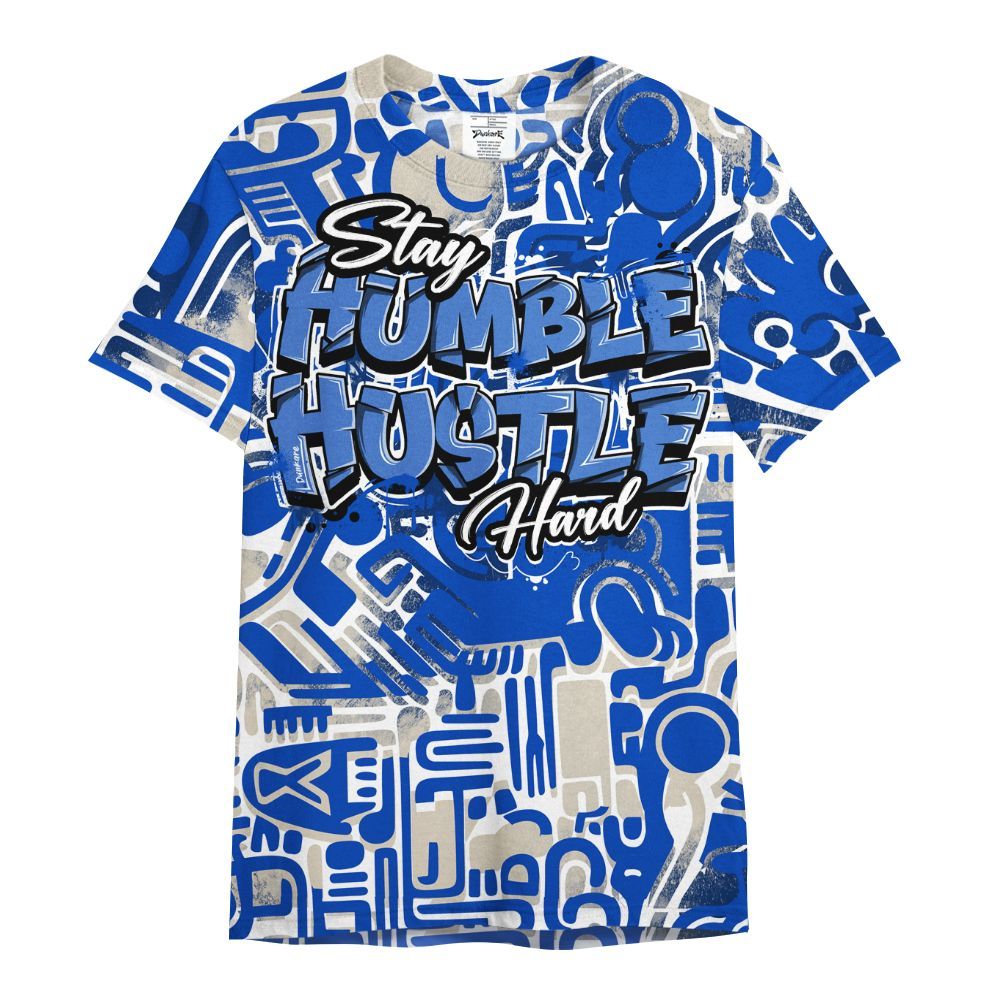 Shirt To Match Low Game Royal 1s - Humble Hustle Doodle Retro All Over Print