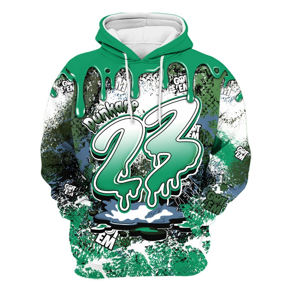 Hoodie To Match Foamposite Pro Pine Green 2025 - Dripping 23 Drip All Over Print