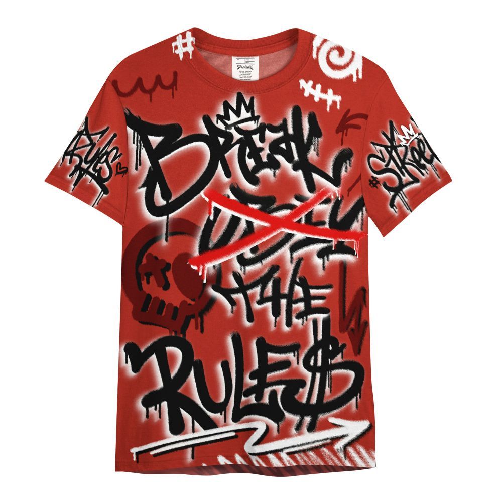 Shirt To Match SP Firewood Orange 4s - Break Rules Streetwear All Over Print