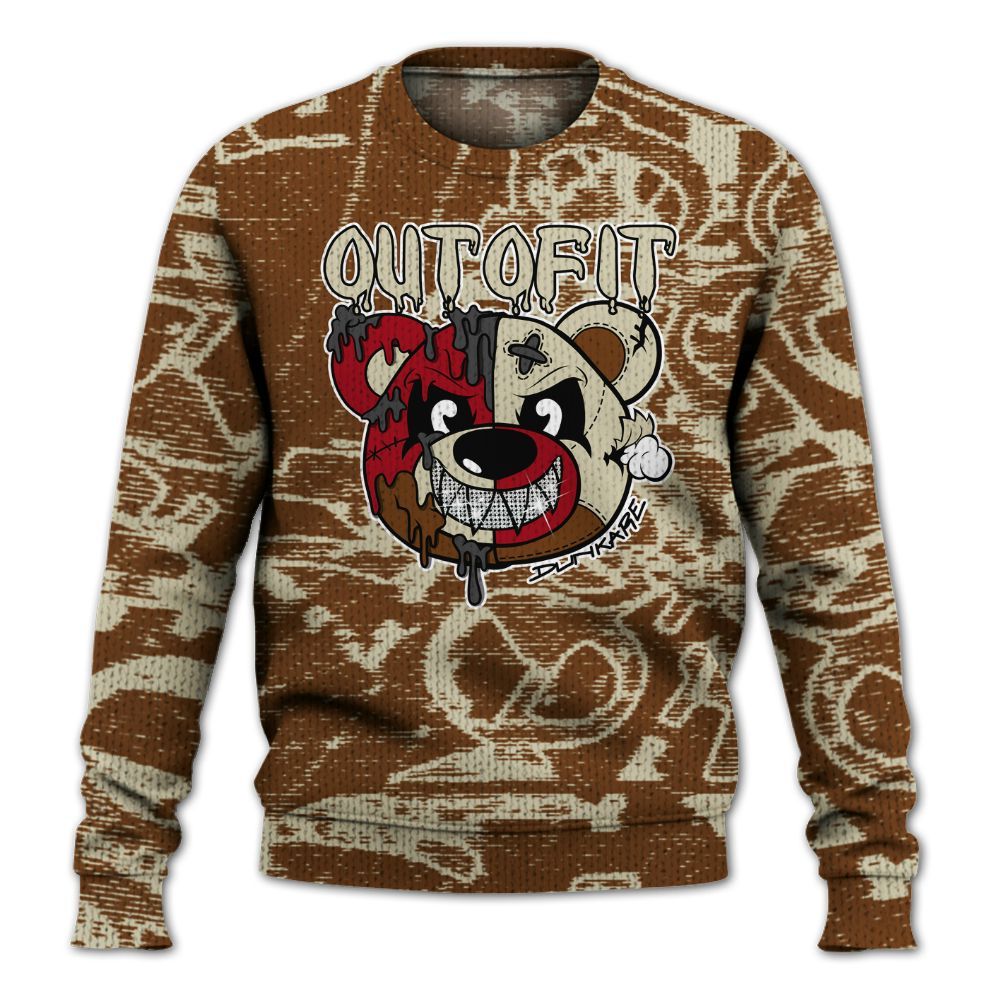 Knitted Sweater To Match Archaeo Brown 5s - Out Of It Bear Avant-Garde