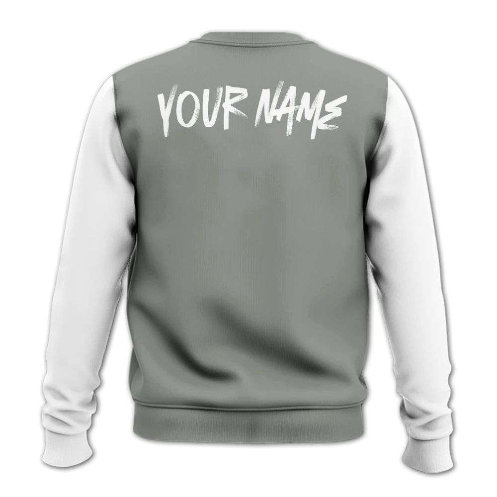 Sweatshirt To Match Paris Cement Grey 4s - Custom Name Bad Girl HAHA All Over Print