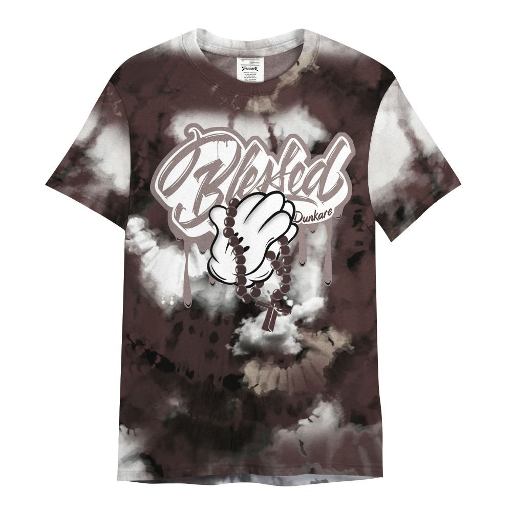 Shirt To Match Burgundy Crush 3s - God Blessed Tie Dye All Over Print