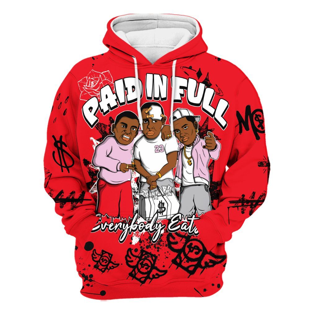 Hoodie To Match Zoom Vomero 5 Valentine's Day 2025 - Everybody Paid In Full Crayon All Over Print