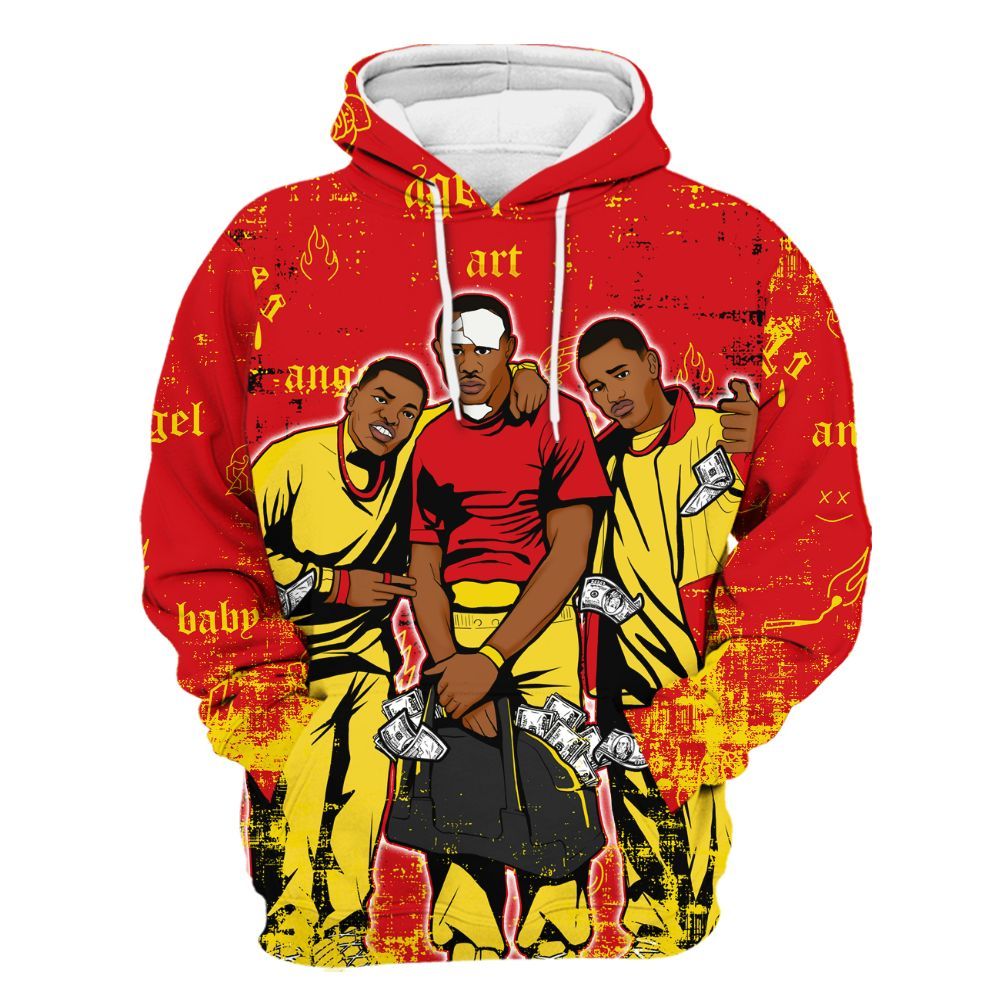Hoodie To Match Ferrari 14s - Paid In Full Money All Over Print