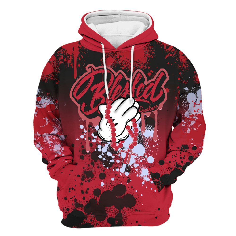 Hoodie To Match Toro Bravo 6s - God Blessed Ink Drip All Over Print